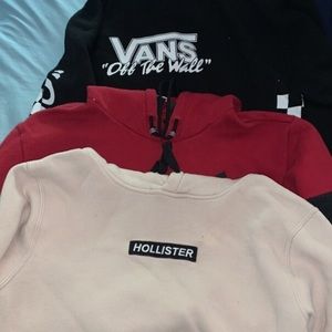 Men’s medium Hoodies Vans hollister and Nike